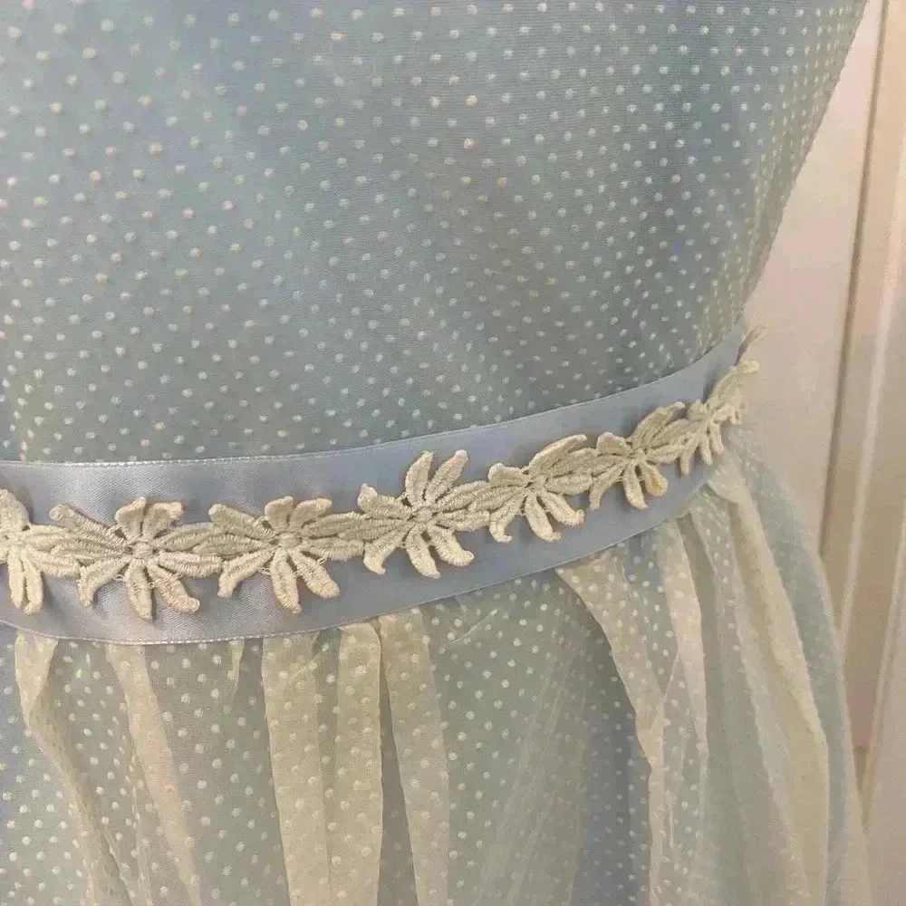 Vintage Handmade Girls Size L/XL Cottagecore White Dress